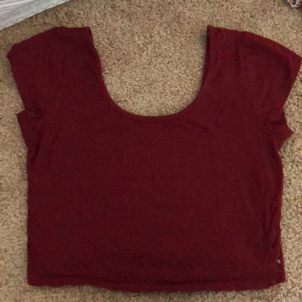 Red crop top